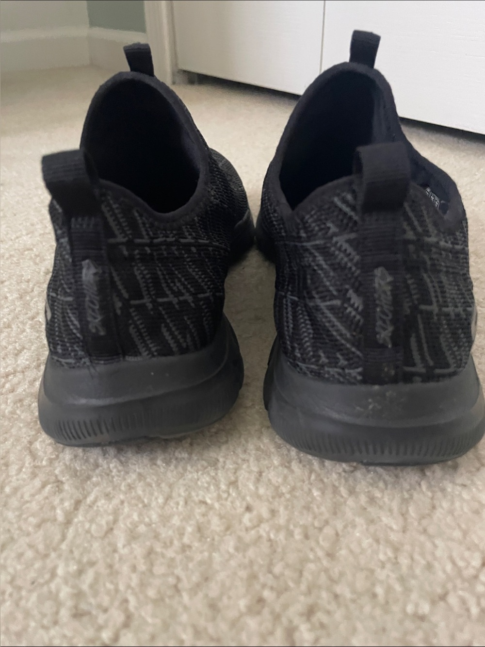 Skechers Black Knit Dual-Lite Slip-On Sneakers - Picture 4 of 7